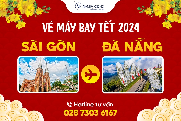 vé máy bay Tết 2024 từ TpHCM đi Đà Nẵng