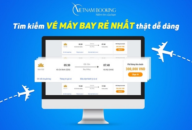 Đặt vé máy bay tết 2024 của Vietnam Airlines tại app VietNam Booking