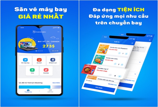 Mua vé trên app Vietnam Booking