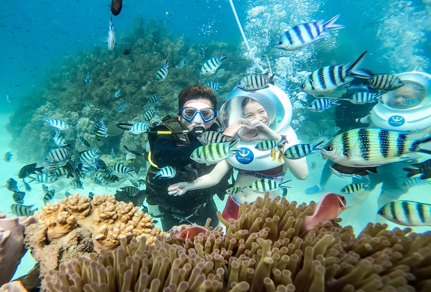 Công viên san hô là địa điểm du lịch được nhiều cặp đôi lựa chọn